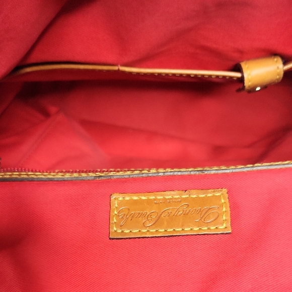 Dooney & Bourke Navy Blue and Tan Backpack - Picture 12 of 16